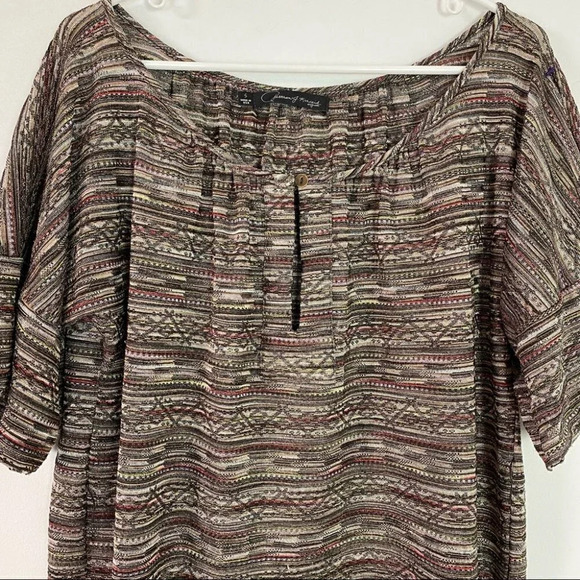 Patterson J Kincaid Earthy Tunic Dress Womens Size Small Tan Multi Multicolored - Picture 4 of 13